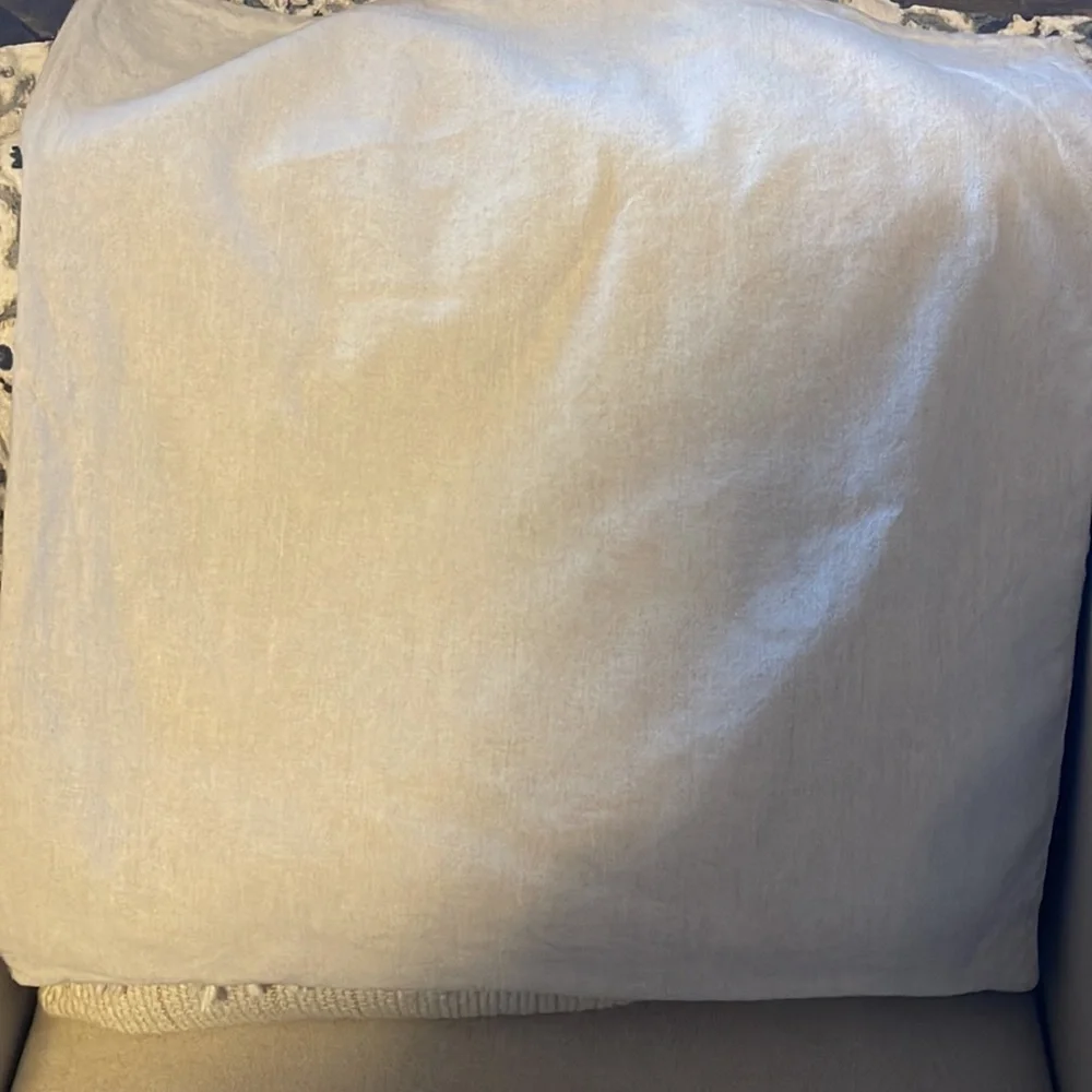 Pottery Barn Neutral Cream and Gray Decorative Accent Pillow Set